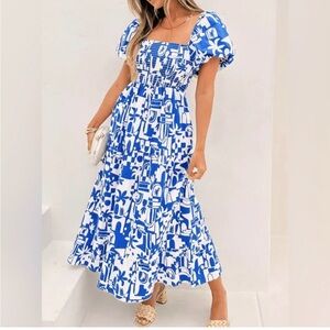 Show Me Your Mumu blue and white summer dress